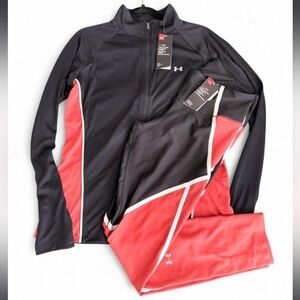 NWTs ~ Under Armour Black&Pink Active Set | Size: Top, L & Bottom, XL
